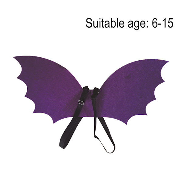 Halloween fest barn dekoration fladdermus vingar HalloweenEVA leksak Purple - 6-15 years old