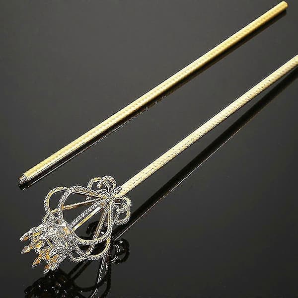 Scepter Hollow Crown Teardrop Form Kopparstav Bröllopsrekvisita Festdekoration