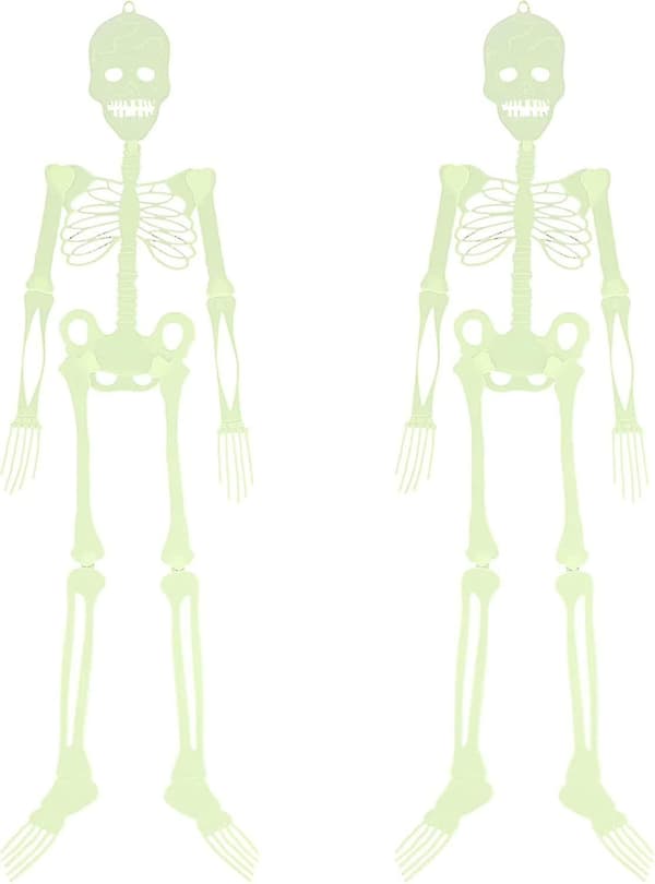 Halloween Lysende Skelet, 2 dele 90cm Halloween Lysende Skelet rekvisitter