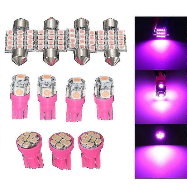 11 stk. bil lilla indvendig lys LED-lampe nummerplade kuppel t10 & 31mm-XT