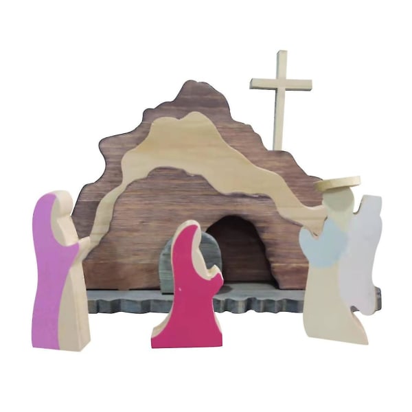 Scen för påskuppståndelse Vår påsk Uppståndne Kristus-figur Dcor