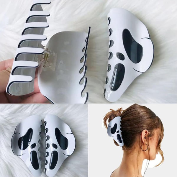Halloween Ghost Face Hiusklipsi Hai-klipsi Hiustarvike A2