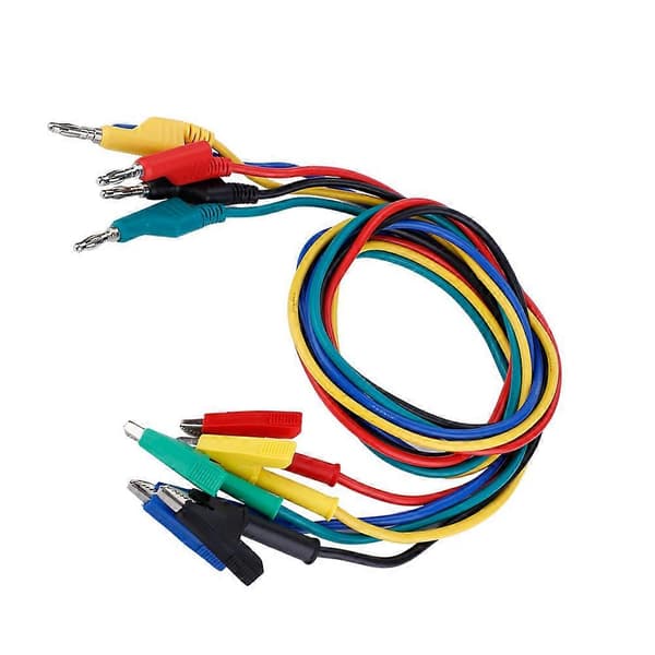 5st P1037 Högspänning 1M 4mm Banankontakt till Krokodilklämma Testkablar för Multimeter