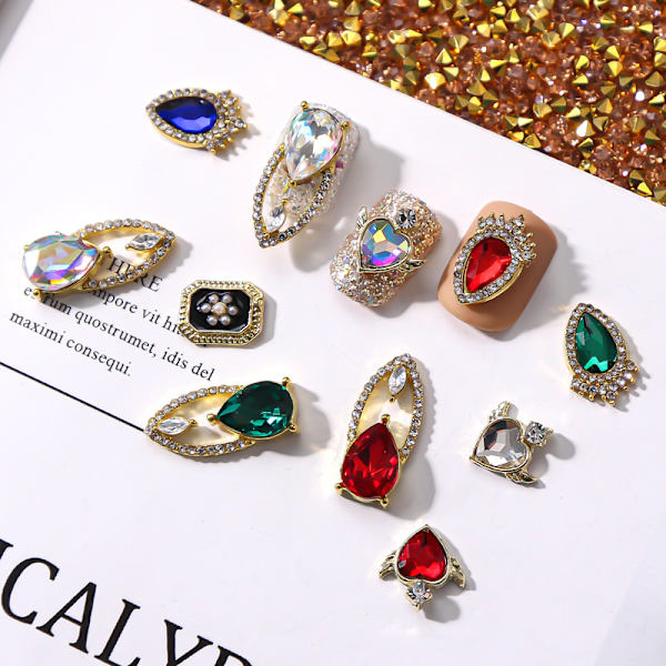 30 ST Nail Art Krystalldekorasjon Symphony Alloy Diamond-A42make up