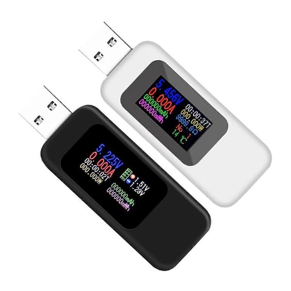 2 kpl USB-testeri USB-jännitteentarkistin USB-jännitetesteri USB-laturitesteri USB-virtamittaritesterin ilmaisin