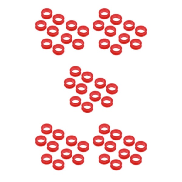 1/2/3/5 10x Parturi-Kampaaja Sakset Sormirengas Red 10 pcs 5PCS