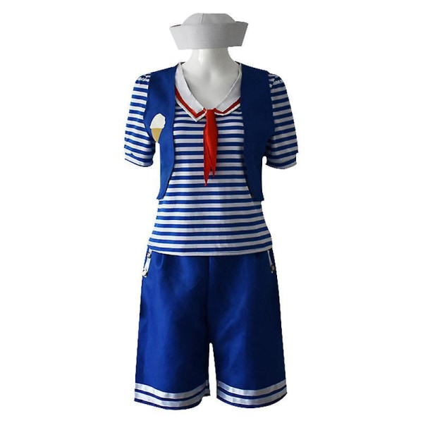 Stranger Things Robin Scoops Ahoy Cosplay Halloween Costume Uniform Fancy Dress  Mens Adults FPDM Womens XL