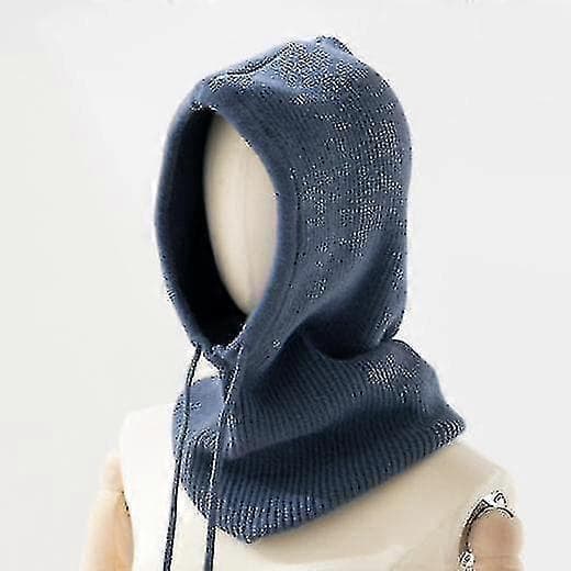 Varm Hette Skjerf Strikket Hette Skjerf Hijab For Vinter