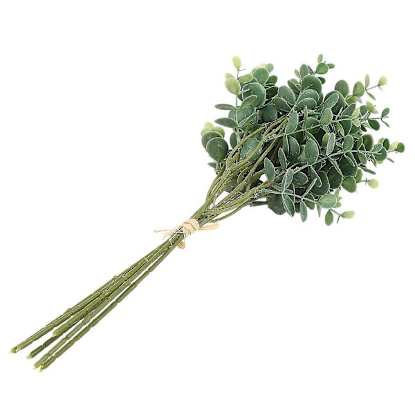 24 st Eucalyptus Plast Konstgjorda Löv Gäng Gröna