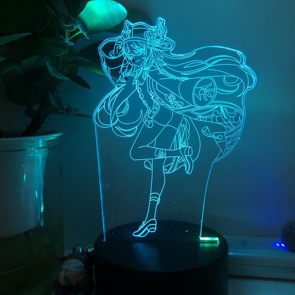 Pelihahmo 3D Illuusio Lamppu 16 väriä LED Lähes