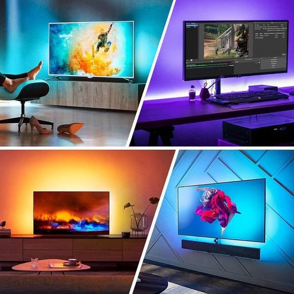 #LED-nauha LED-televisio taustavala Musiikin synkronointi RGB Bluetooth-sovellus#