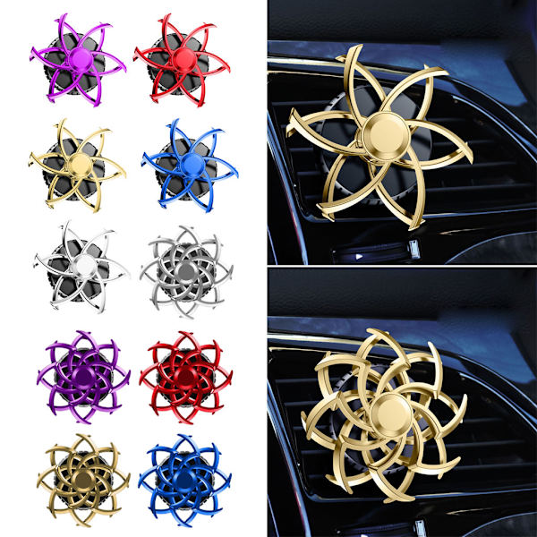 Automotive Luftutlopp Doftklämma Eterisk Oljespridare Dekor Bil Aromaterapi Ventilationsklämmor för bekväm körning Red