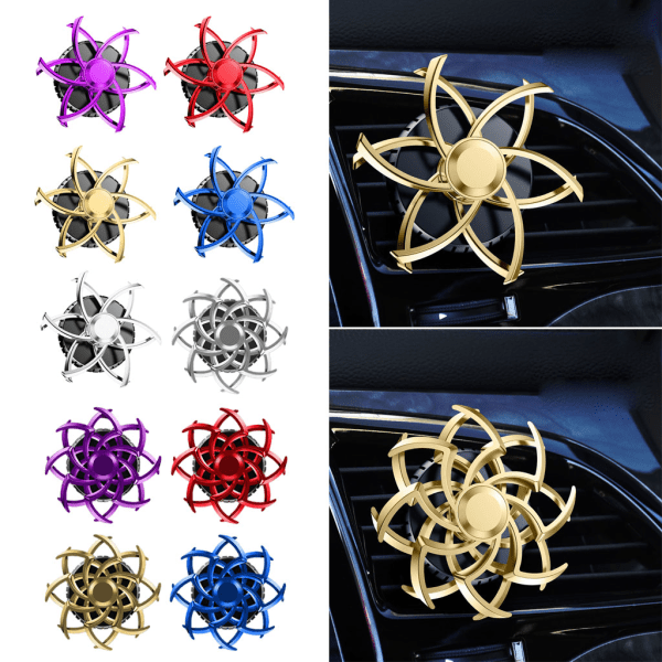 Automotive Luftutlopp Doftklämma Eterisk Oljespridare Dekor Bil Aromaterapi Ventilationsklämmor för bekväm körning Silver