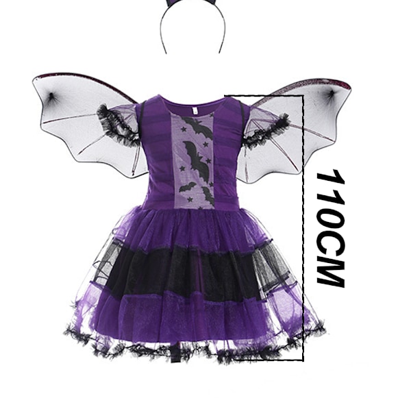 Noidan asu tytöille, Hieno pukeutuminen lapsille hämähäkki, Halloween style 2 110cm