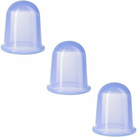 3-pack traditionell silikonmassage Koppning Smärtlindring Blå