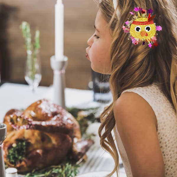 9st Thanksgiving hårnål Flash hårtillbehör Turkiet hårnål