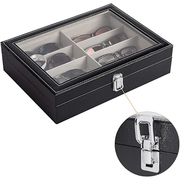 Glasögonförvaring Pu-läderglasögonfodral Case