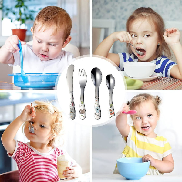 Sæt, 4 dele rustfrit stål sæt