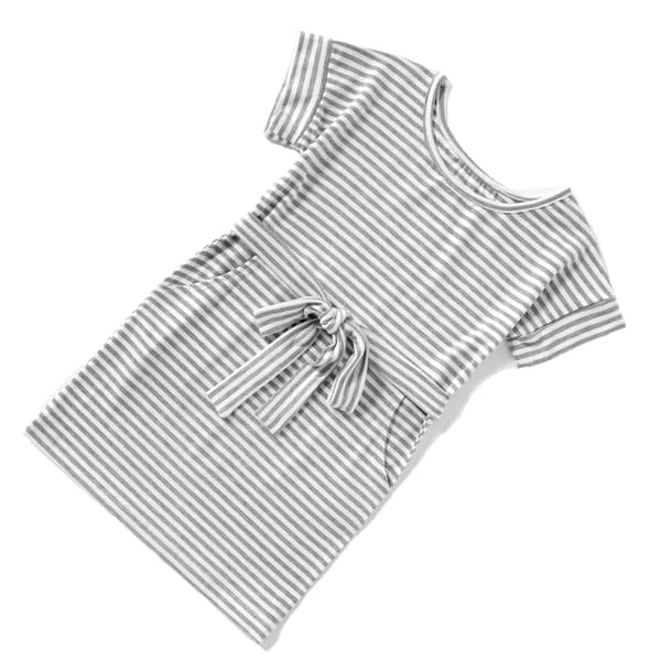 Familiekjoler Split Selesett Maa Gutter og Jenter Failj Klær for Going Beach Side grey stripes mom m