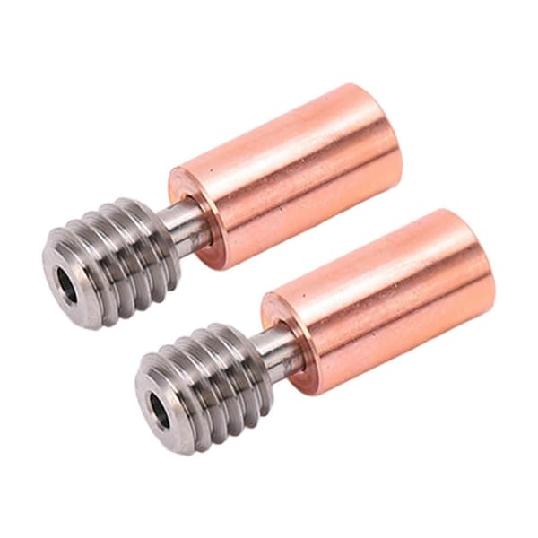 2 STK Heatbreak Tube Ti-legering Gren Design Termisk Modstand M6 Gevind Halsrør til Ender 3 S1 3D Printer Ti-legering Kobber