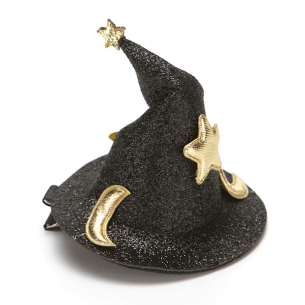 Halloween Koristeet Lapsille Velho Noitahattu Hiusneula Naamiaisrekvisiitta Hiusklipsit Pukeutumiseen Black