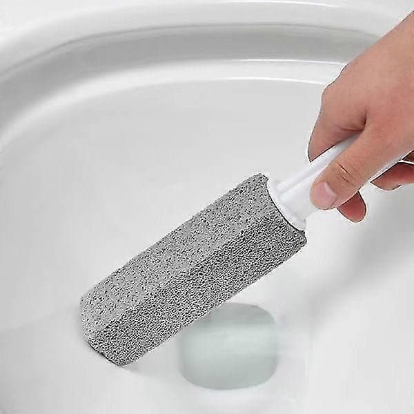 Pimpstein toalettbørste Husholdnings toalettskål rengjøring kalk - Grå 3.8*3.8*23.5CM