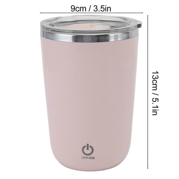 USB Elektrisk Blandningsmugg 350ml Läcksäker Automatisk Omrörningsmugg Självomrörande Kaffemugg Rosa