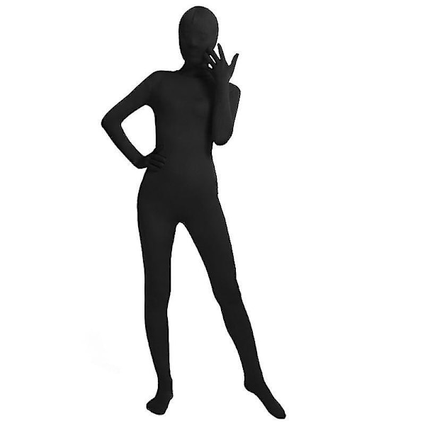 Herr Kvinnor Unisex Helkroppstights Kostym Spandex Stretchy Svart Kostym Försvinner an Bodysuit För Halloween Party A M