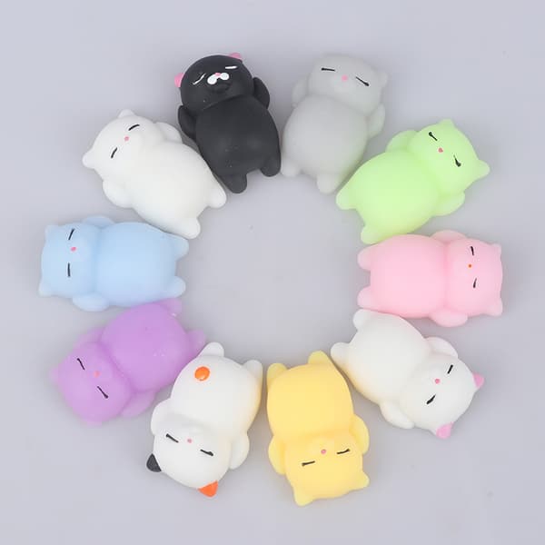 Leker Mini Soft Kawaii Gummi Squishes 8 colors 8 pcs