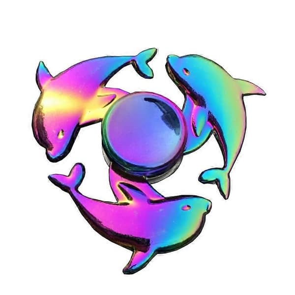 Anti Stress Håndspinner Leketøy Metall Chroma delfin