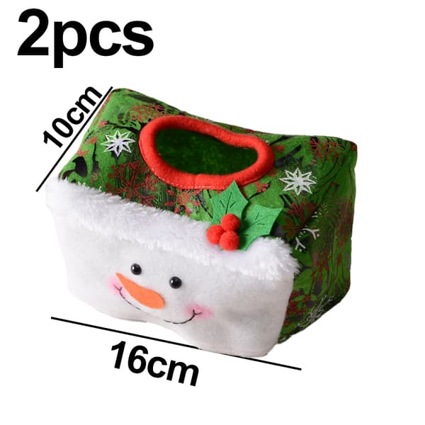 Christmas Style Tissue Box Case Hållare Hem Jul green