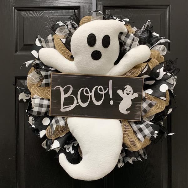 Simulering Halloween Ghost Garland Hemvägg Garland Dekor Prop