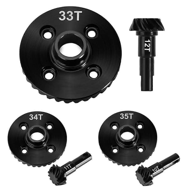 Metal Differentialakselgear til 1/10 RC Crawler Bil TRX4 TRX6 Overdrive Underdrive Stål Spiralgear 10/35T