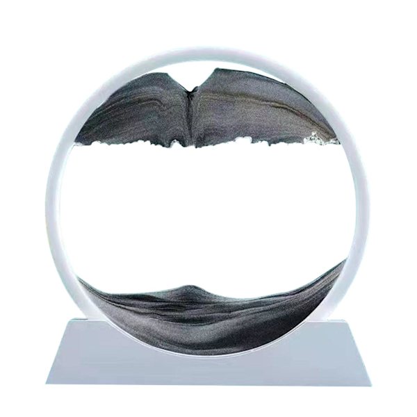 CZQIKEDA Moving Sand Art Picture Sandscapes, 3D Dynamic Round San blue One-size