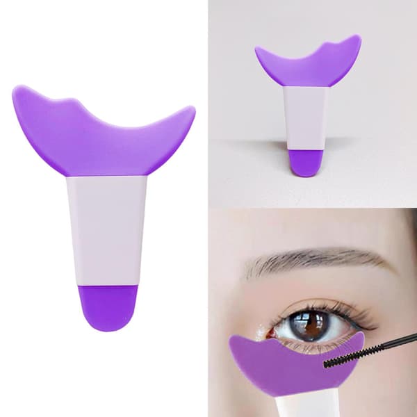 2/3/5 Multifunksjon Eyeliner Stensiler Silikon Mal Lazy Purple 6.9 x 5cm 5Set