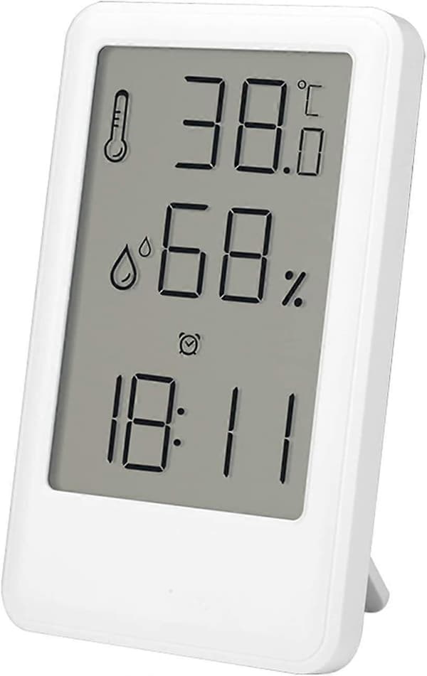 LED digital vekkerklokke med stor LCD-skjerm, digital nattbordsklokke