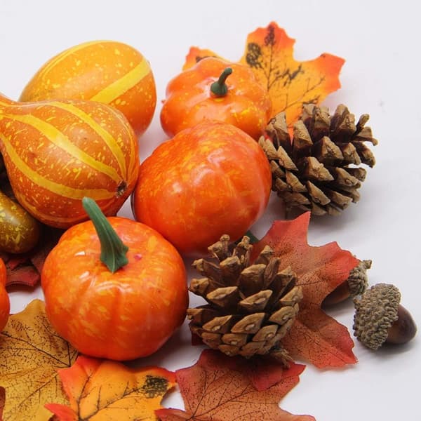 50 Thanksgiving kunstige gresskar-hjemdekorasjonssett $50