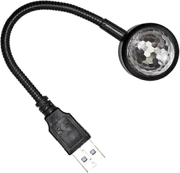 LED-projektorivalot Diskolamppu autoon USB-valo Ääniaktivoitu
