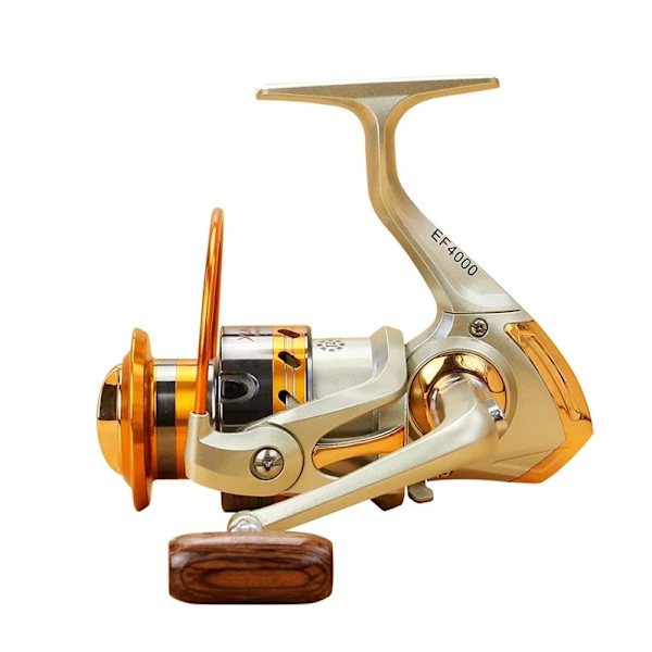 Gul 10BB spole aluminium spinnefiskehjul til front