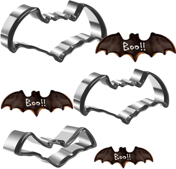Halloween Cookie Cutter - 3 delar fladdermusform i rostfritt stål