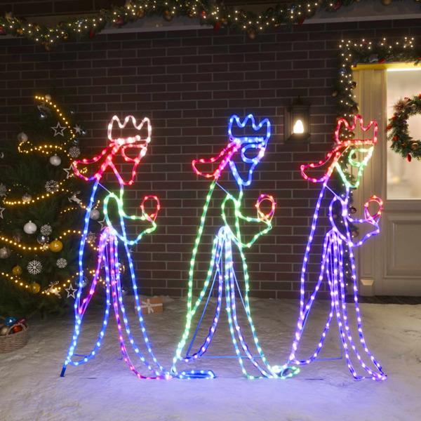 vidaXL Kongelige figurer lyskæde med 504 LED'er 99,5x45,5 cm