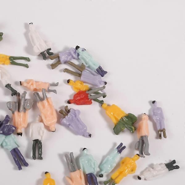 Simulerade passagerare Modelljärnväg Park Gatufolk Figur Modellbyggsats