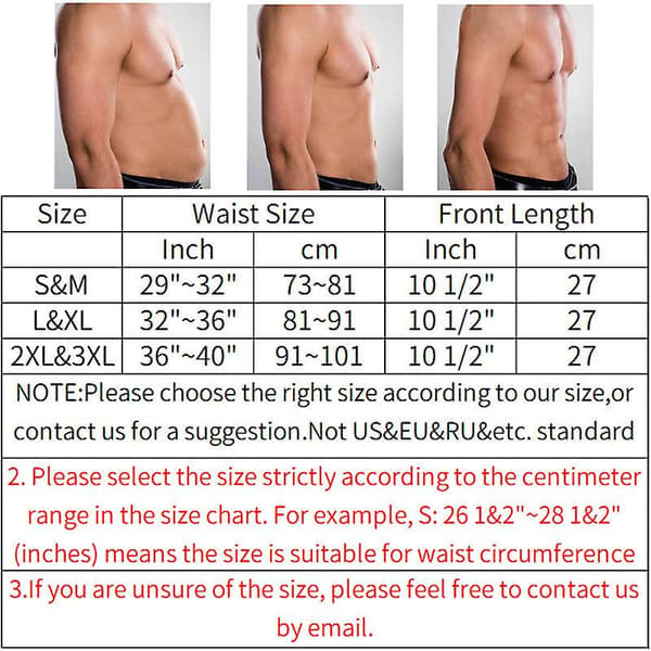 Magreducerare til mænd Sauna Body Shaper Trainer Korset S-M