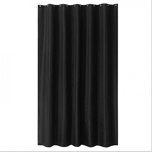 Hem Textil Duschdraperi Tjock Vattentät Enfärgad Duschdraperi Toalett Badrum Hotell Duschdraperi Julpresent black 200*200CM