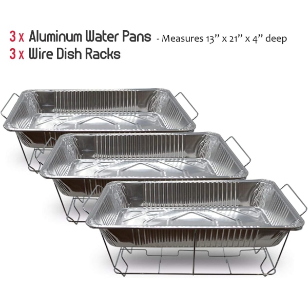 Engångs Hot Pot Buffet Set - Bufféserver och varmare, bröd O