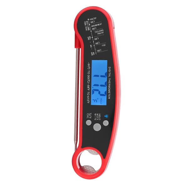 Digital Köttermometer Direktavläsning Vattentät Matttermometer för Kök Utomhusmatlagning BBQ Grill
