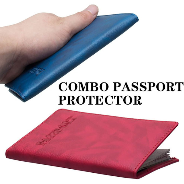 Passport Protector PU Läder Passhållare för biljett, 2st