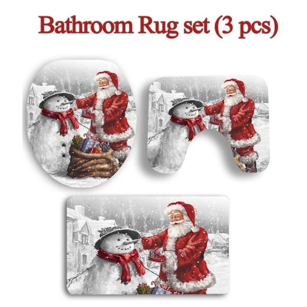 3st Jul Santa Claus Toalettöverdrag Badrumsmattor