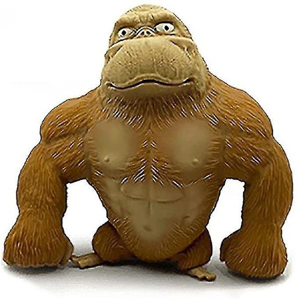 Latex Gorilla Doll Toy, Orangutang Animal Stress Relief Toy yellow