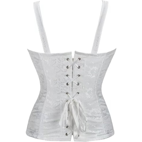 Korsetter för kvinnor Overbust Bustier Top Gothic exy houlder 2928white S